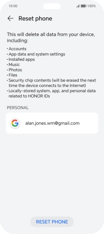 Press RESET PHONE.