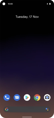 The flight mode icon shows that flight mode is turned on.