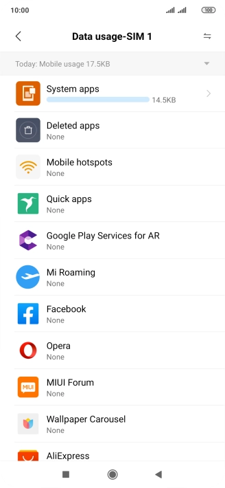 Press the drop down list.