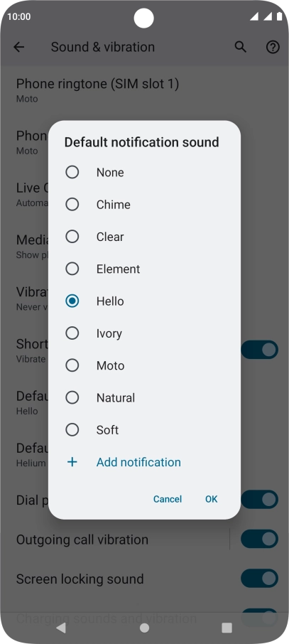 Press the required message tones to hear them.