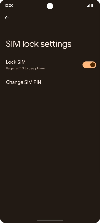 Press Change SIM PIN.