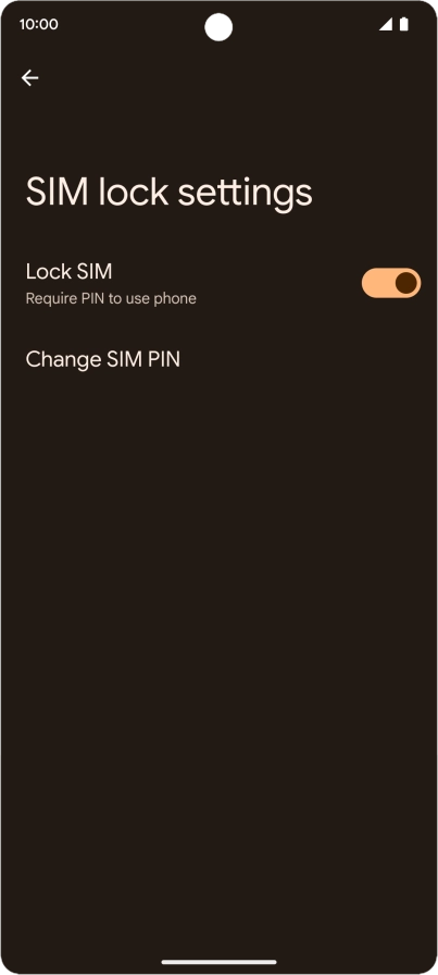 Press Change SIM PIN.