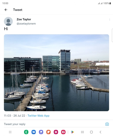 Press the text input field.