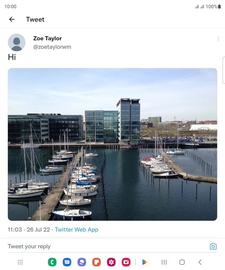 Press the text input field.