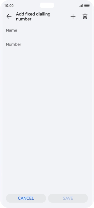 Press Name and key in the required name.