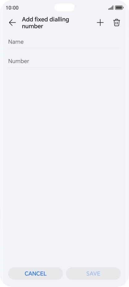 Press Name and key in the required name.