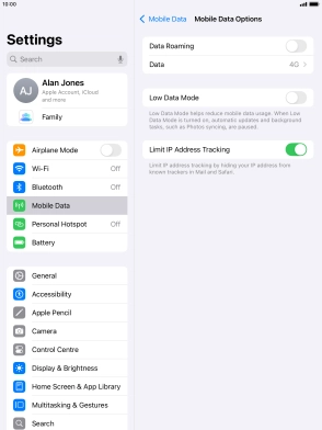 Press the indicator next to 