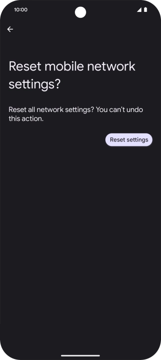 Press Reset settings.