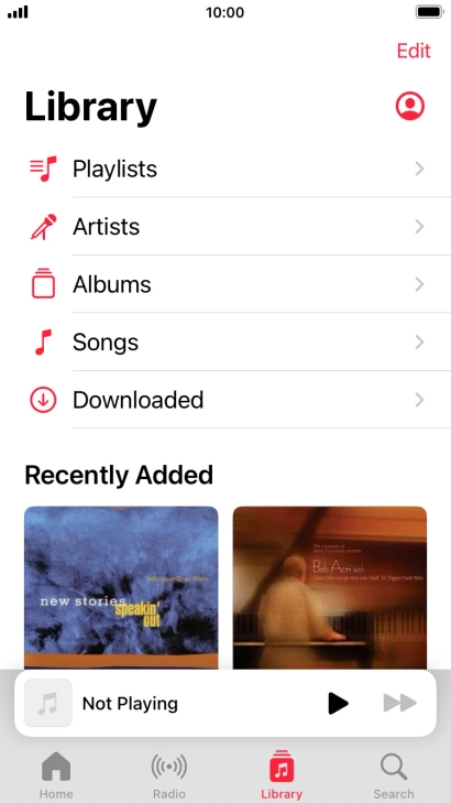 Press Playlists.