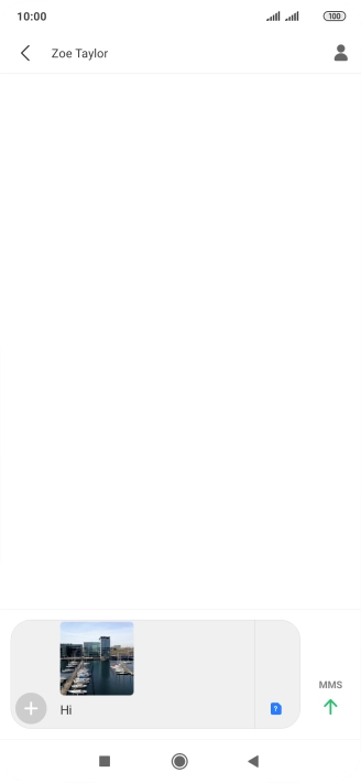 Press the send icon when you've finished your picture message.