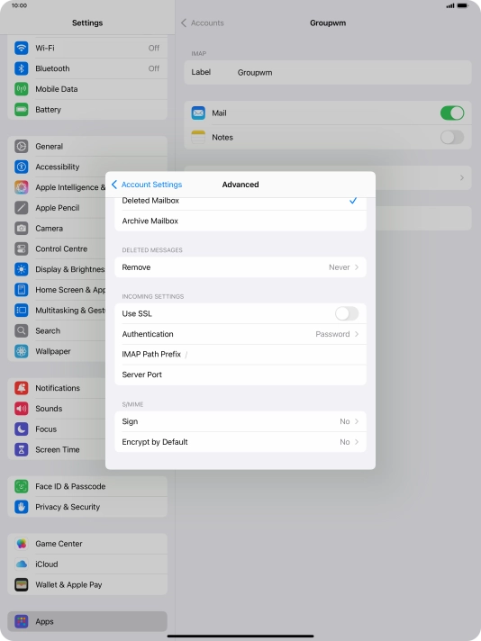 Press the indicator next to 