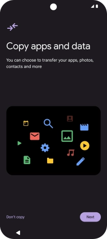 When this screen is displayed, your phone is ready to restore content from a Google One backup. When this screen is displayed, your phone is ready to restore content from a Google One backup.