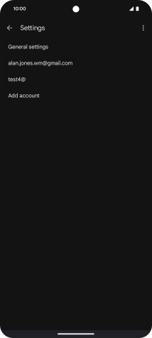 Press the required email account.
