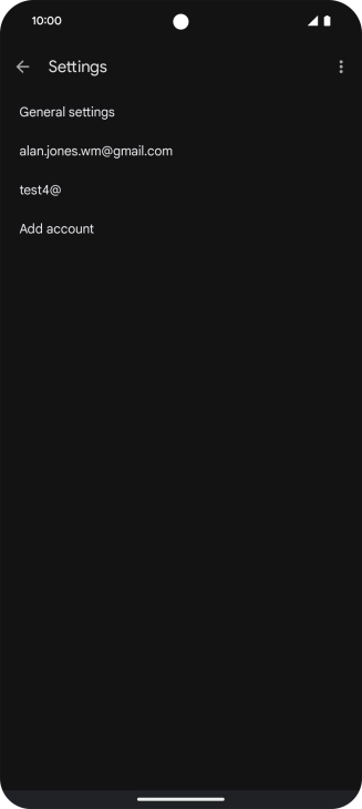 Press the required email account.