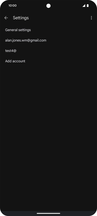 Press the required email account.