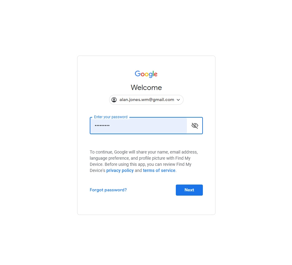 Follow the instructions on the screen to log on to your Google account.