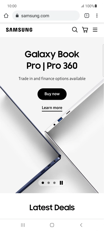 Press the address bar.