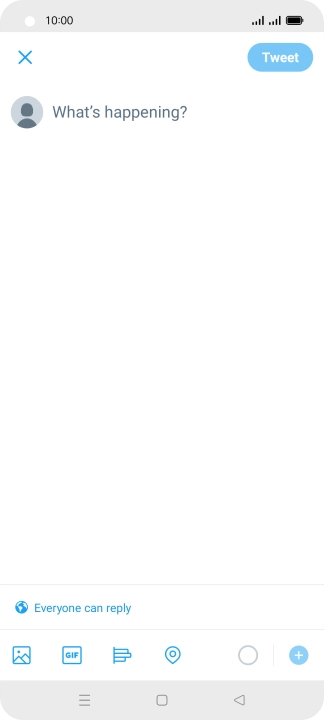 Press the text input field. Press the text input field.