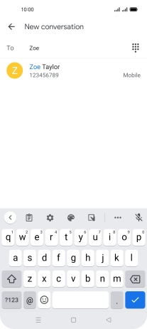 Press the required contact.
