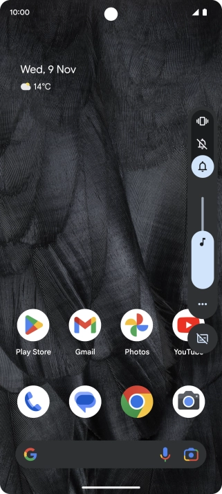 Press the vibration icon to turn on the function.
