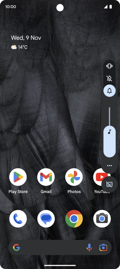 Press the vibration icon to turn on the function.