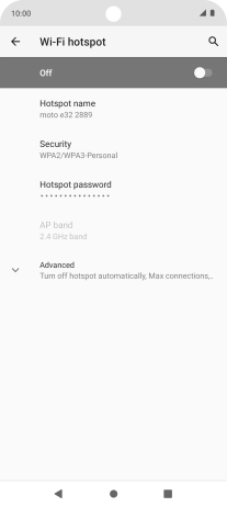 Press Hotspot name. Press Hotspot name.