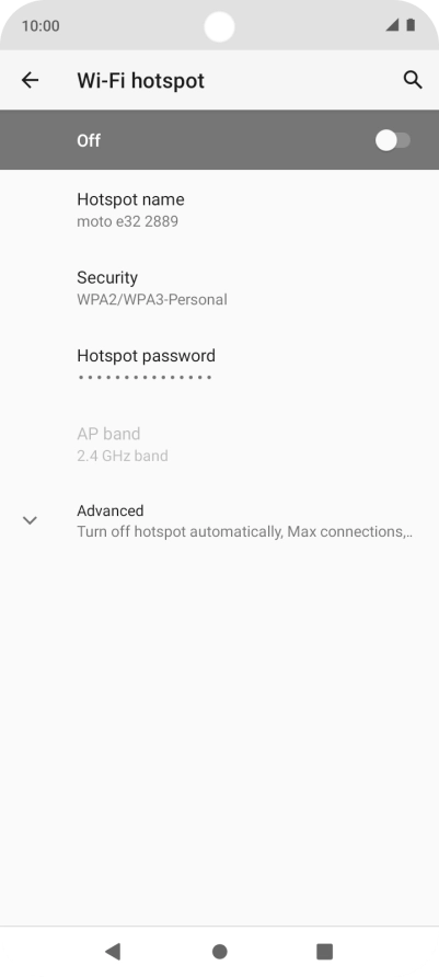 Press Hotspot name. Press Hotspot name.