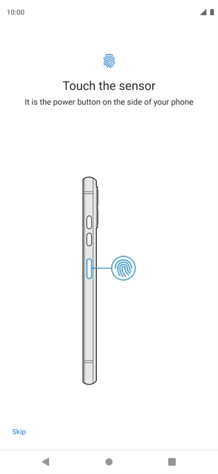 Follow the instructions on the screen to create the phone lock code using your fingerprint.