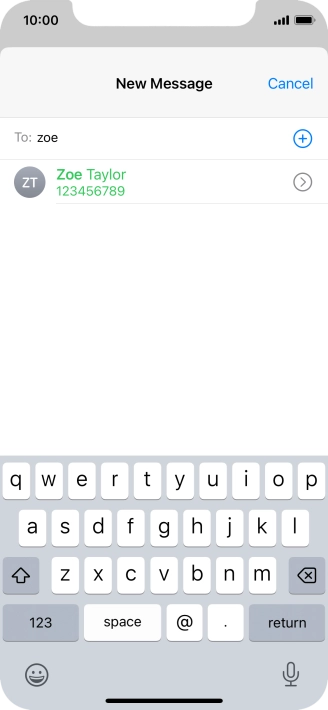 Press the required contact. Press the required contact.