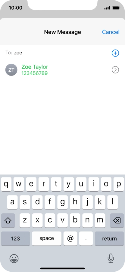Press the required contact. Press the required contact.