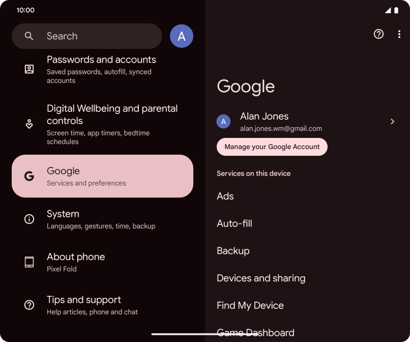 Press Find My Device. Press Find My Device.