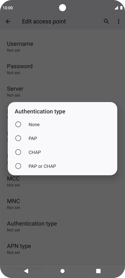 Press None. Press None.