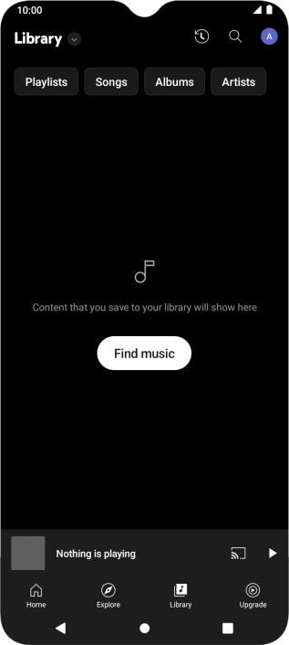 Press the drop down list. Press the drop down list.
