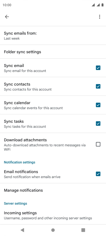 Press the field next to 