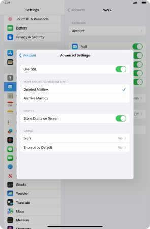 Press the indicator next to 
