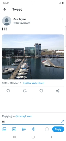 Write your reply and press Reply.