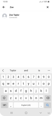 Press the required contact. Press the required contact.