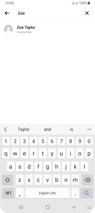 Press the required contact. Press the required contact.