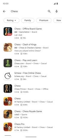 Press the required app.