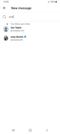 Key in the first letters of the recipient's name and press the required contact.