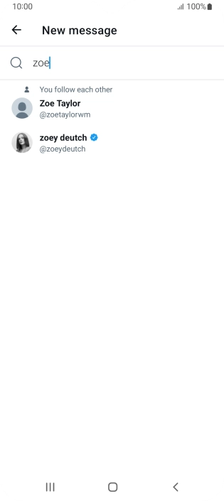 Key in the first letters of the recipient's name and press the required contact.