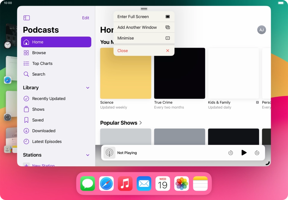 Press Enter Full Screen.