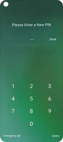 Key in a new four-digit PIN and press Done.