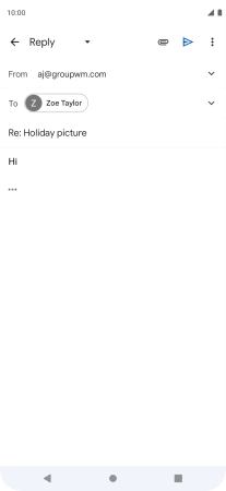 Write the required text and press the send icon. Write the required text and press the send icon.