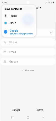 Press the required Google account. Press the required Google account.
