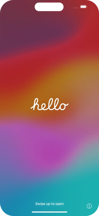 Slide your finger upwards starting from the bottom of the screen.