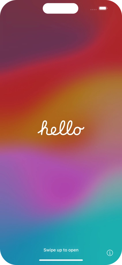 Slide your finger upwards starting from the bottom of the screen.