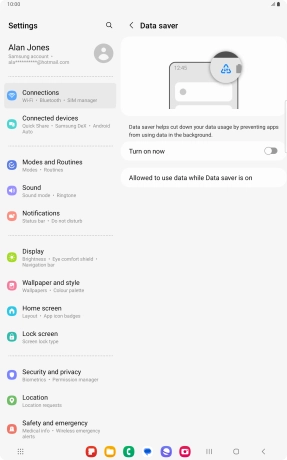 Press the indicator next to 