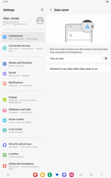 Press the indicator next to 
