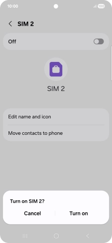 If you turn on use of the price plan, press Turn on.